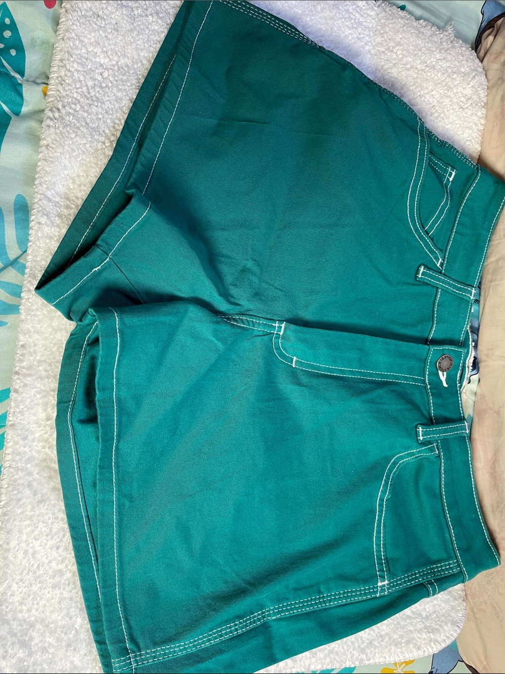 Dickies Teal Women's Denim-Style Shorts
